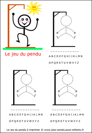 imprimer jeu du pendu jouerau jeu du pendu avec crayons et papier